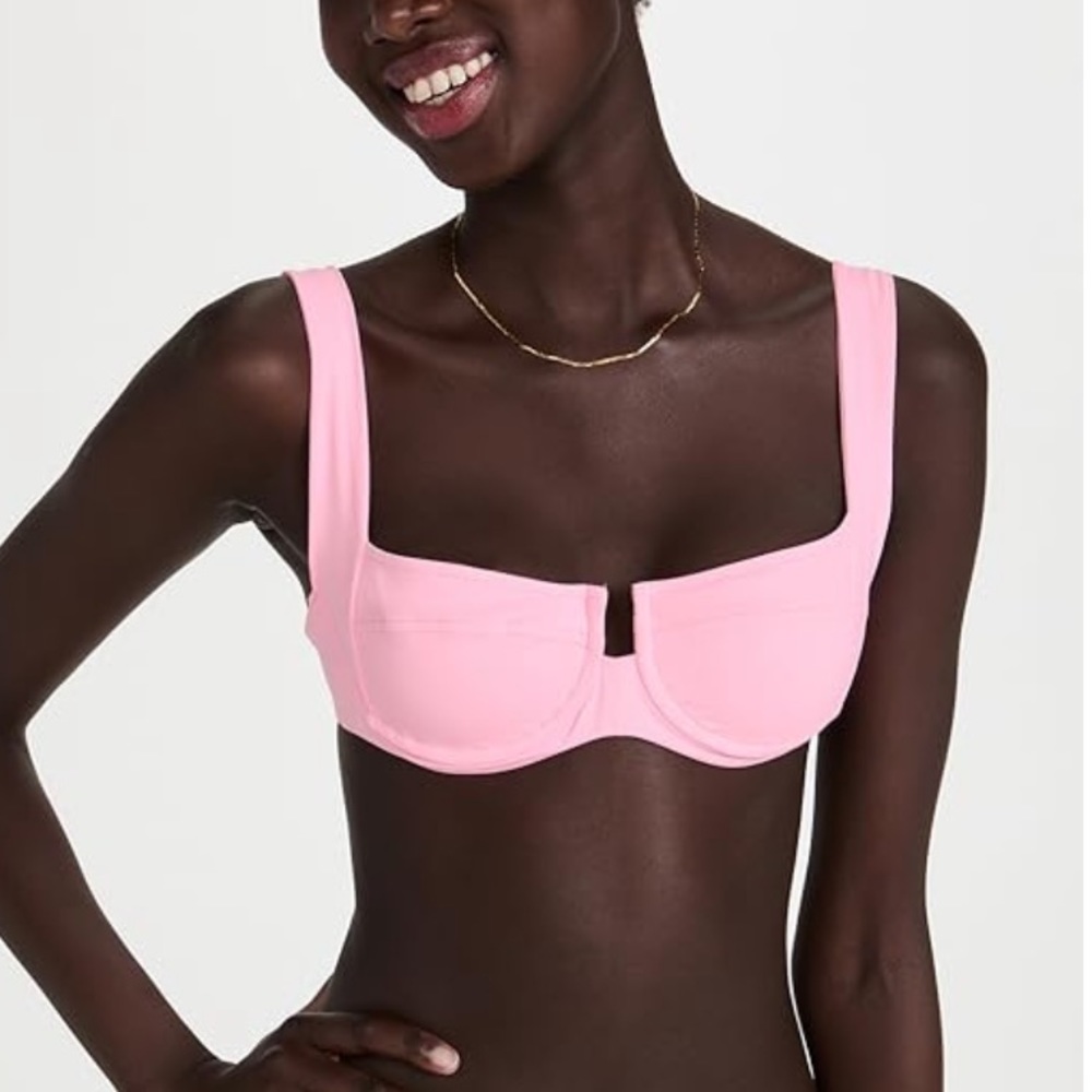 L*Space Camellia Bikini Top in Crystal Pink